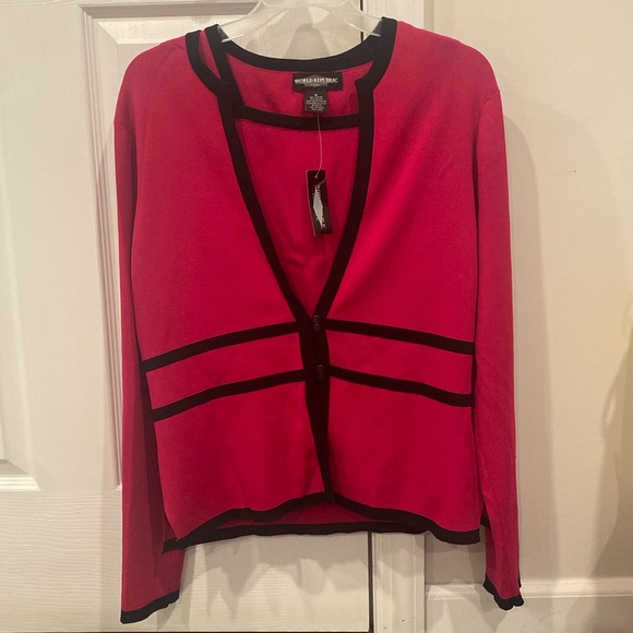 World Republic Clothing Co. Tops - NWT! Women’s Dressy Cardigan & Tank Set  - Size M & L - Pink & Black